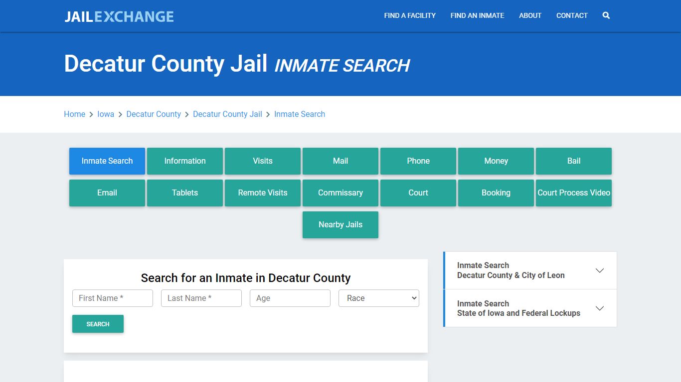 Decatur County Jail, IA Inmate Search: Roster & Mugshots