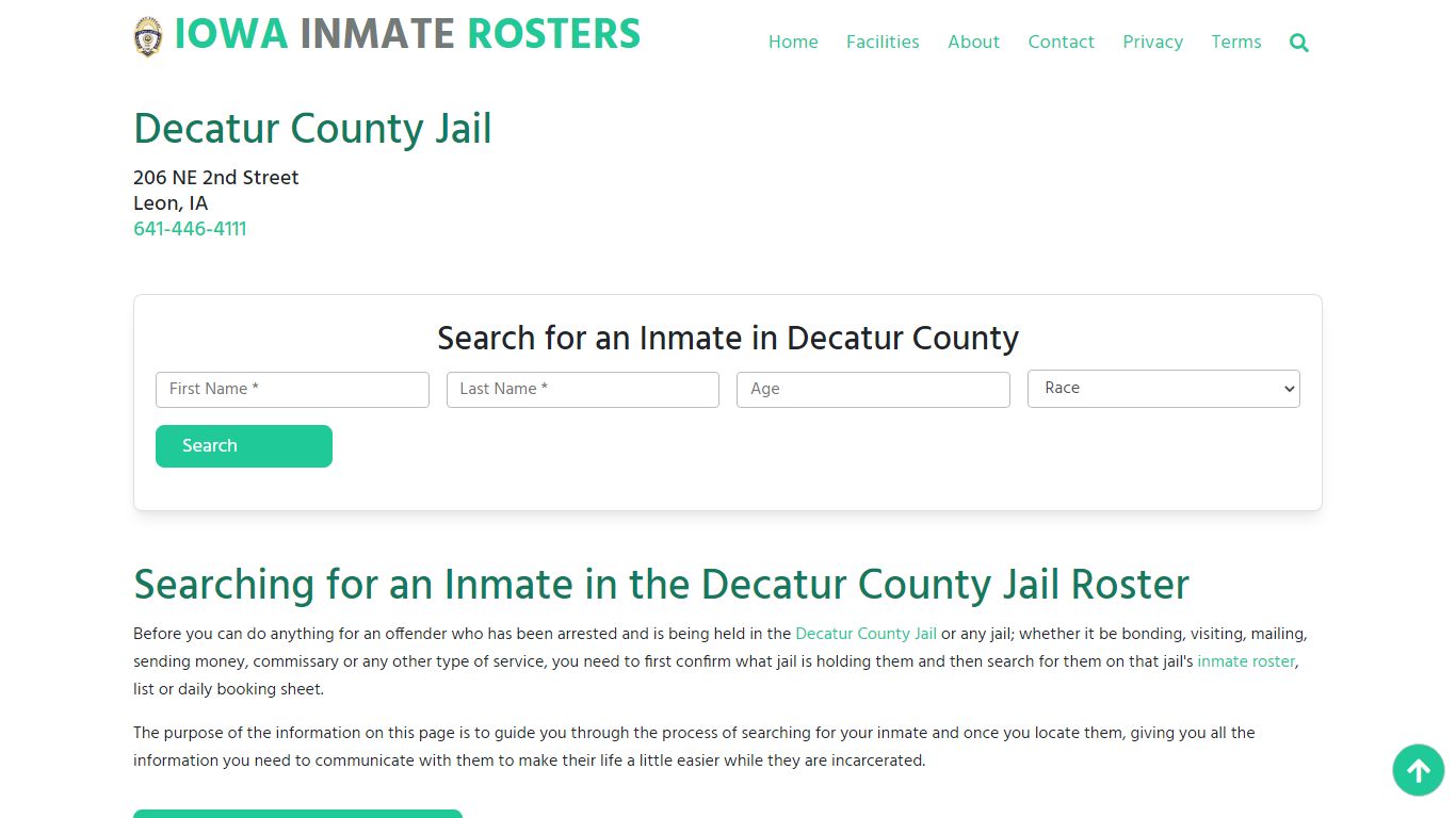 Decatur County Jail IA: Inmate Search & Roster